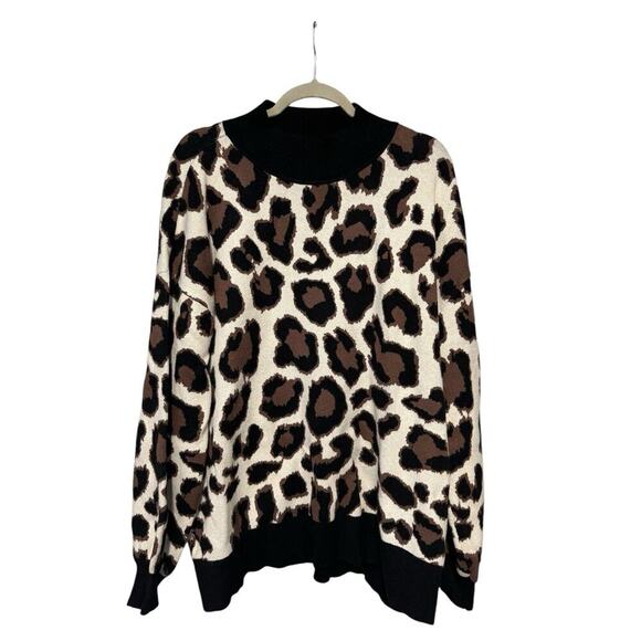 Women’s Animal Print Sweater Size 3X. Joseph A. Leopard print . ModWife - Picture 2 of 8